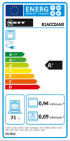 Neff B1ACC2AN3 Entoixizomenos Fournos 71lt